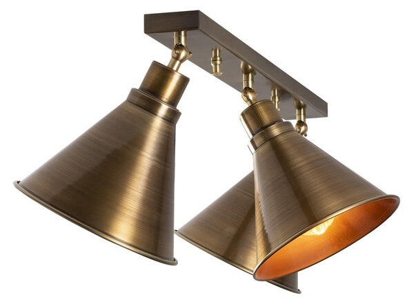 Plafoniera color bronzo con paralume in metallo ø 20 cm Tramino – Opviq lights