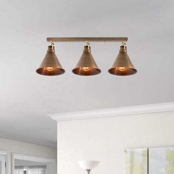 Plafoniera color bronzo con paralume in metallo ø 20 cm Tramino – Opviq lights