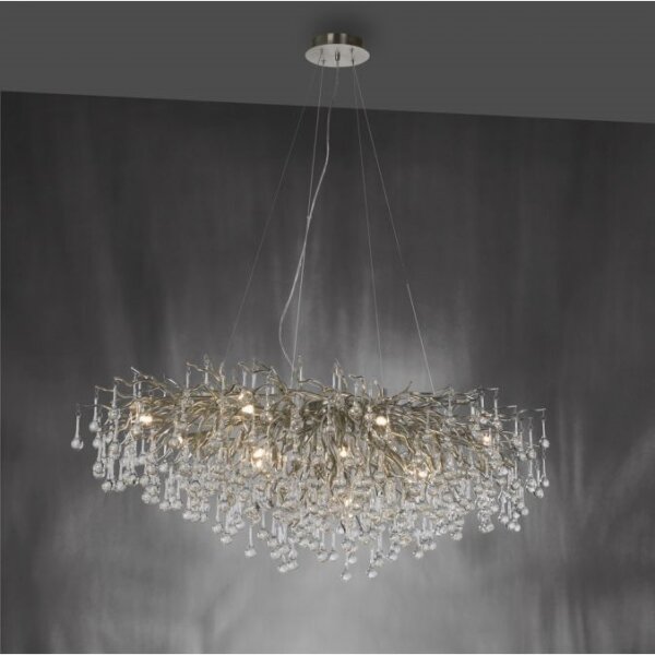 Paul Neuhaus 2031-55 - Lampadario a sospensione con filo ICICLE 15xG9/40W/230V 75x150 cm cromo