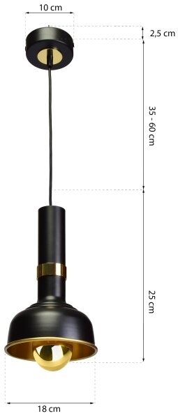 Lampadario su filo MARGO 1xE27/5,5W/230V