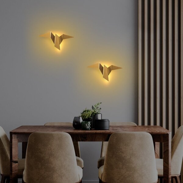 Lampada da parete LED dorata Pacali – Opviq lights