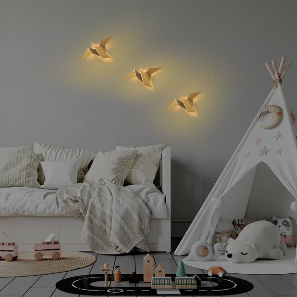 Lampada da parete LED dorata Pacali – Opviq lights