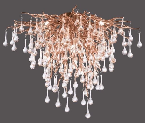 Paul Neuhaus 8091-11 - Lampadario a plafone ICICLE 9xG9/40W/230V diametro 50 cm ottone