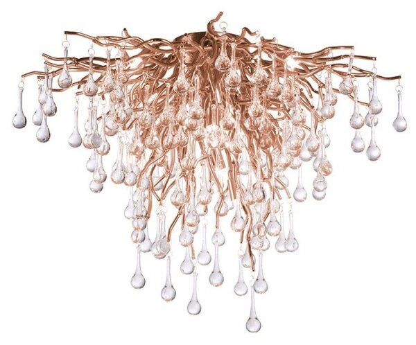 Paul Neuhaus 8091-11 - Lampadario a plafone ICICLE 9xG9/40W/230V diametro 50 cm ottone