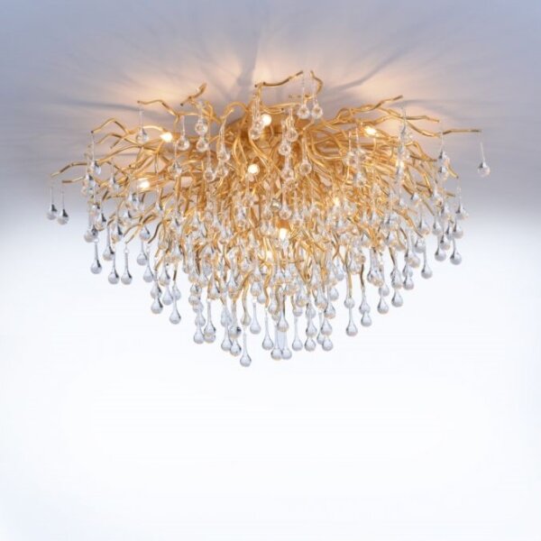 Paul Neuhaus 8092-11 - Lampadario a plafone ICICLE 14xG9/40W/230V diametro 100 cm ottone