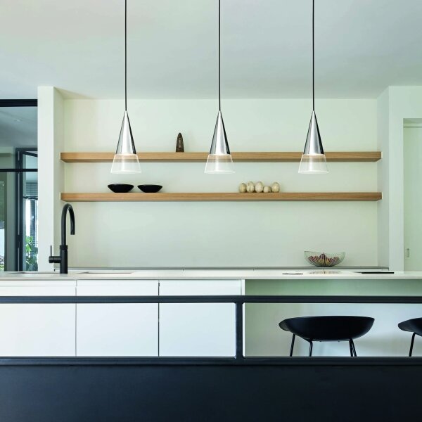 Ideal Lux - Lampadario LED a sospensione con filo CONO 1xGU10/7W/230V diametro 15 cm cromo