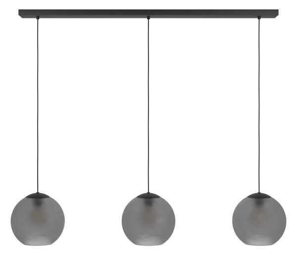 Eglo 390214 - Lampadario a sospensione con filo ARANGONA 3xE27/40W/230V fumé