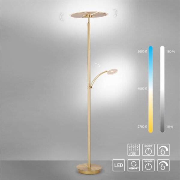 Paul Neuhaus 673-60- Piantana dimmerabile a LED ARTUR 2xLED/21W/230V+LED/6W