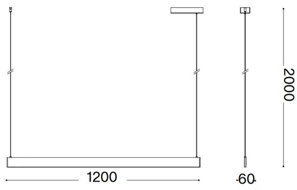 Ideal Lux - Sospensione LED su cavo DESK LED/36W/230V 120 cm CRI 90 bianca