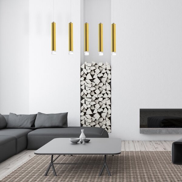 Lampadario LED su filo GOLDIE 5xLED/25W/230V dorato