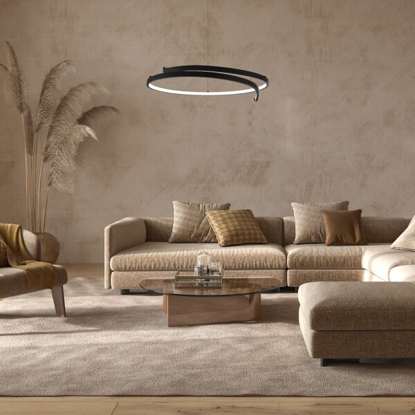 Lampadario LED a sospensione con filo LORENZO LED/35W/230V nero