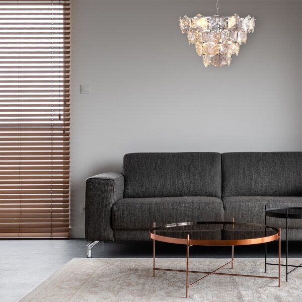 Lampadario su catena DIANA 6xE14/40W/230V cromo opaco