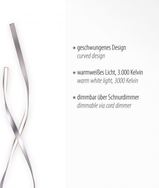 Paul Neuhaus 720-55 - Lampada da terra dimmerabile a LED LINDA LED/27W/230V cromo