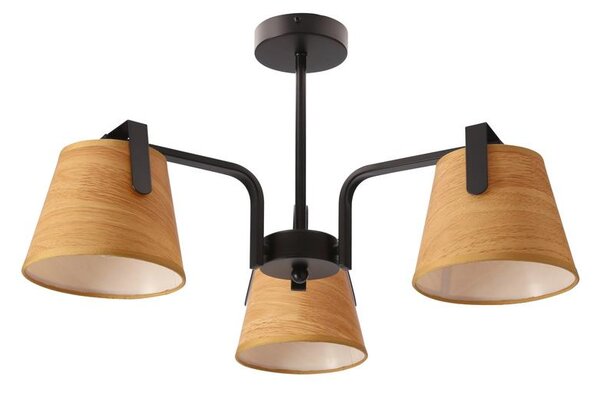 Lampadario a sospensione con supporto rigido AMBERG 3xE14/40W/230V marrone