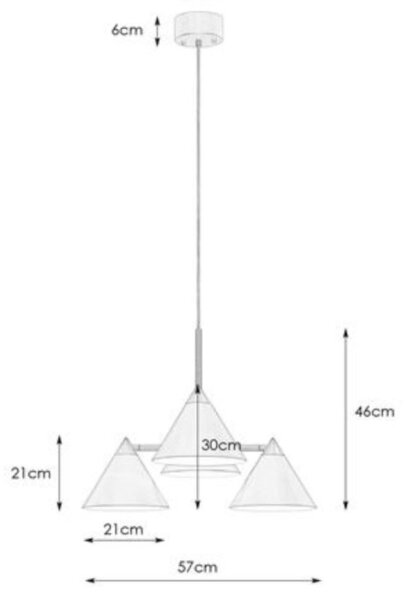 Markslöjd 108077 - Lampadario su filo KLINT 4xE14/40W/230V bianco