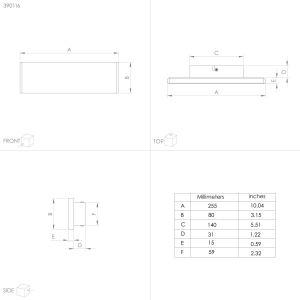 Eglo 390116 - Applique a LED CLIMENE 2xLED/5,4W/230V 3000K nero