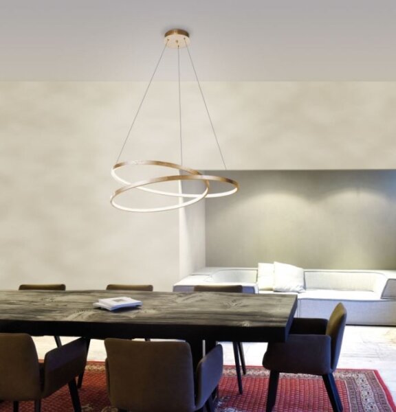 Paul Neuhaus 2474-12 - Lampadario LED dimmerabile su filo ROMAN LED/40W/230V dorato