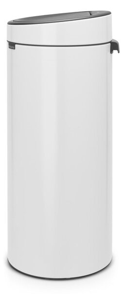 Bidone per rifiuti in acciaio bianco touch 30 l Touch Bin - Brabantia