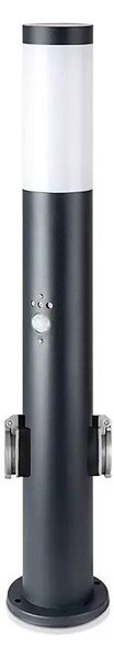 Lampada da esterno con sensore e 2 prese 1xE27/60W/230V IP44 60cm antracite