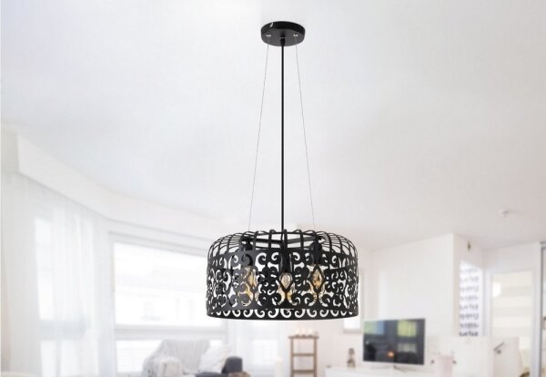 Rabalux 2158 - Lampadario ALESSANDRA 3xE27/60W/230V nero
