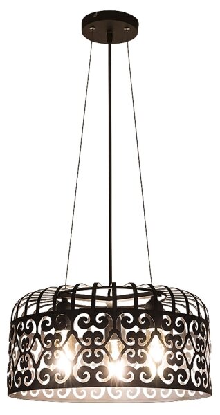 Rabalux 2158 - Lampadario ALESSANDRA 3xE27/60W/230V nero