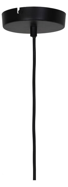 Lampadario nero opaco con paralume in metallo ø 50 cm Reilley - Light & Living