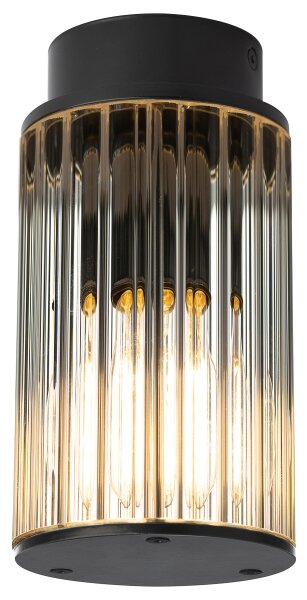 Argon 8773 - Plafoniera da esterno NORFOLK 1xE27/15W/230V IP44 nero