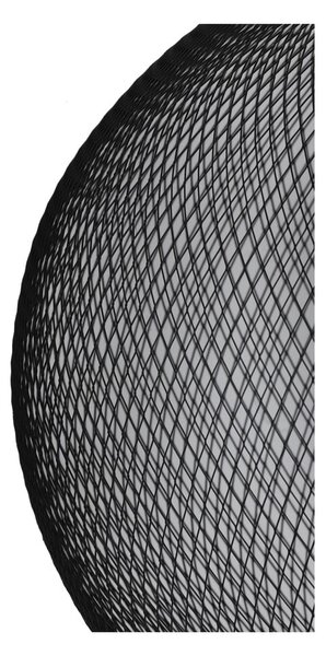 Lampadario nero opaco con paralume in metallo ø 50 cm Reilley - Light & Living