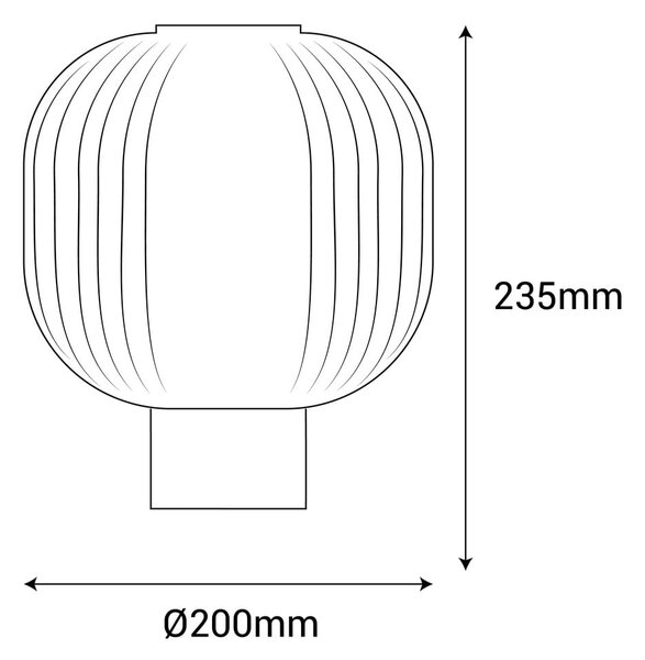 Lampada da tavolo nera, altezza 23,5 cm Garbo - SULION