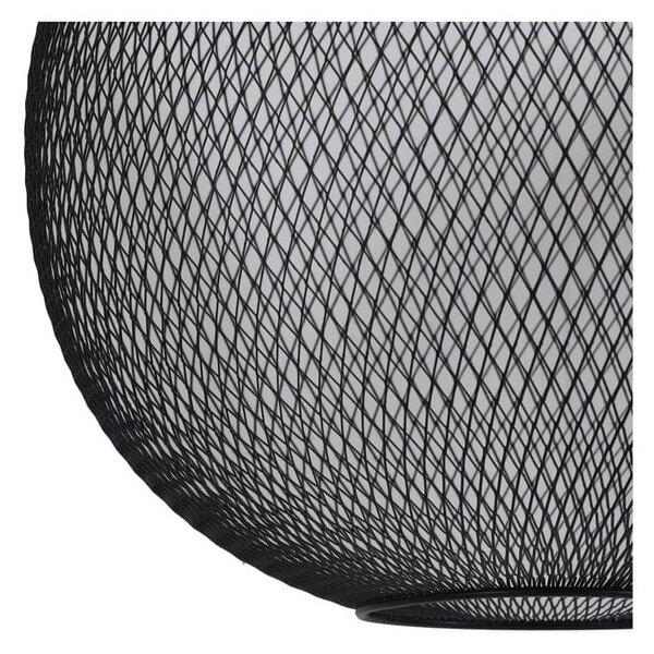 Lampadario nero opaco con paralume in metallo ø 50 cm Reilley - Light & Living