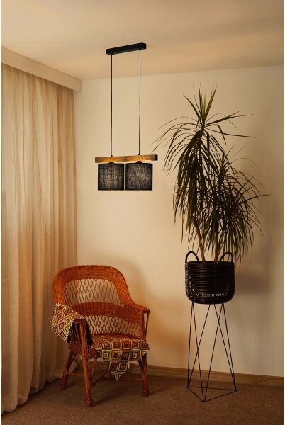 Brilagi - Lampadario a sospensione con filo FOREST 2xE27/15W/230V pino/nero