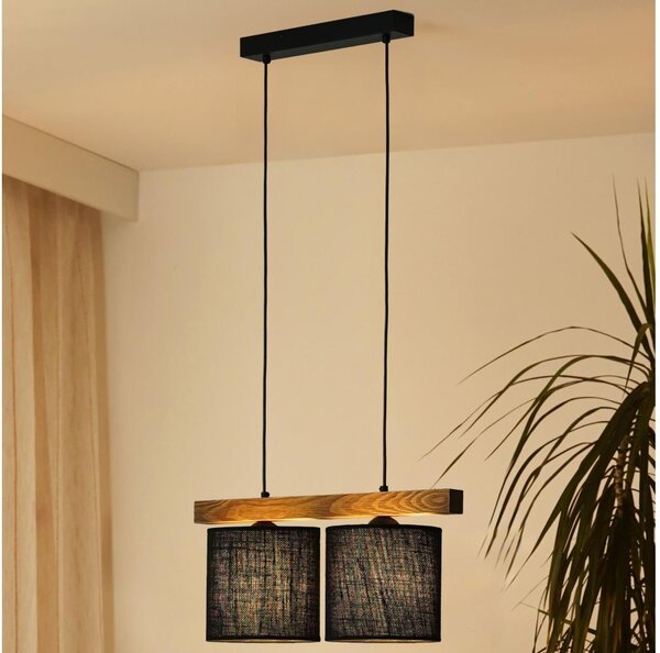 Brilagi - Lampadario a sospensione con filo FOREST 2xE27/15W/230V pino/nero