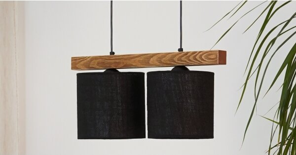 Brilagi - Lampadario a sospensione con filo FOREST 2xE27/15W/230V pino/nero
