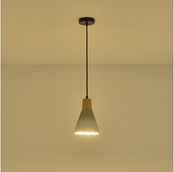 Lampadario a sospensione con filo 1xE27/15W/230V color crema