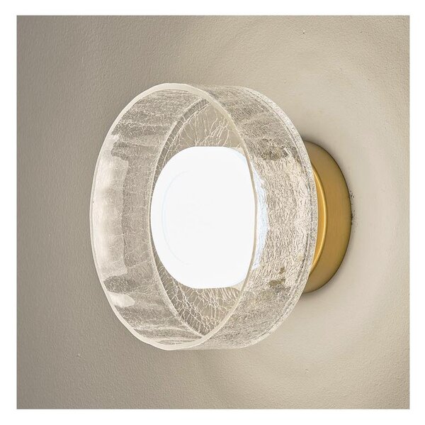 Applique a LED LED/8W/230V 3000K oro/limpido
