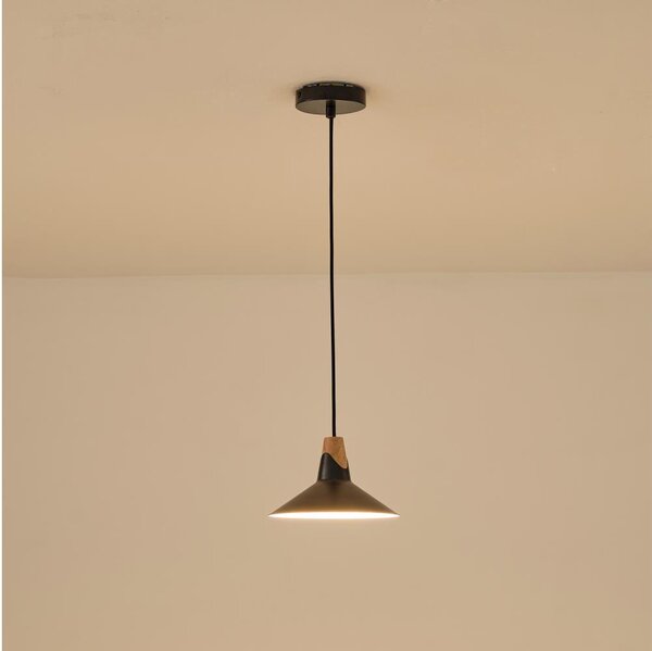 Lampadario a sospensione con filo 1xE27/15W/230V nero