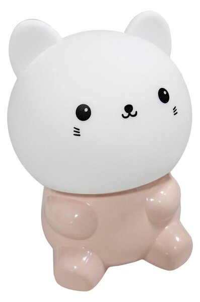 Lampada LED RGBW per bambini, touch, 1W, 5V USB, 1200 mAh, gatto