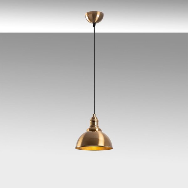 Lampadario color bronzo con paralume in metallo ø 21 cm Varzan – Opviq lights