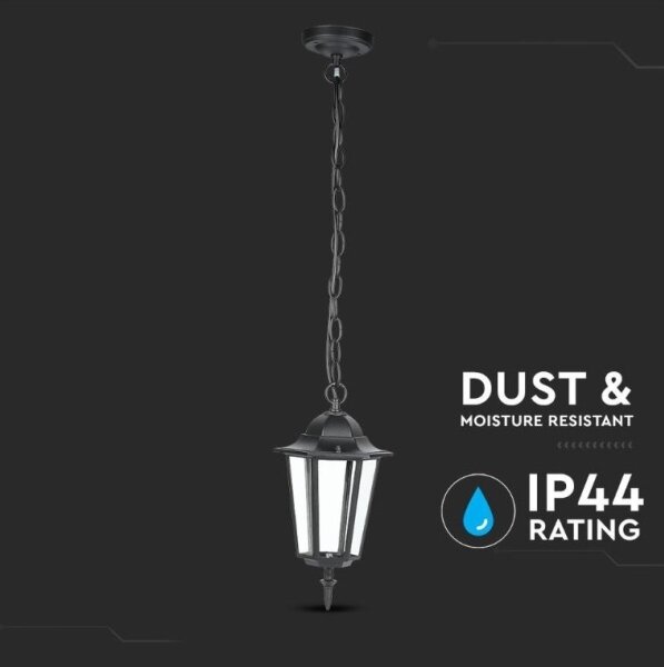 Lampadario da esterno su catena 1xE27/40W/230V IP44 nero