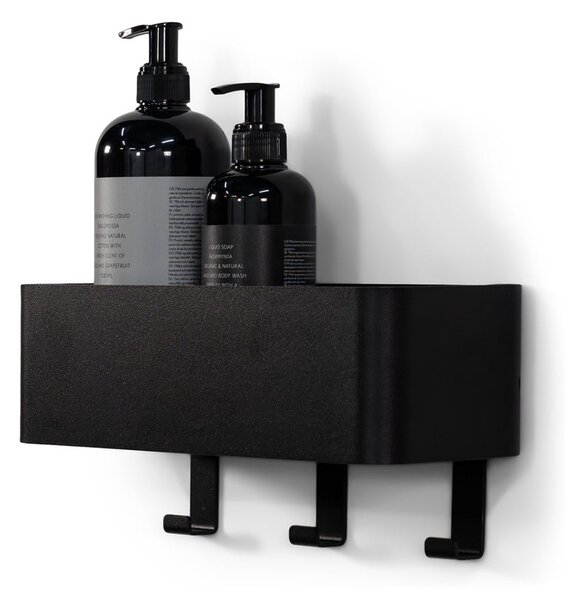 Mensola da bagno da parete nera in acciaio Multi – Spinder Design