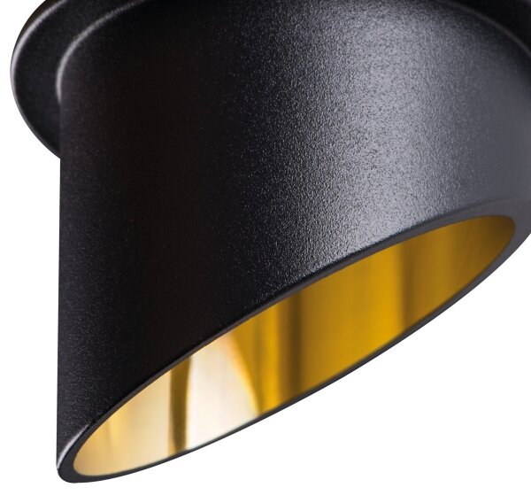 Kanlux 27324 - Lampada da incasso SPAG GU10/35W nero/oro