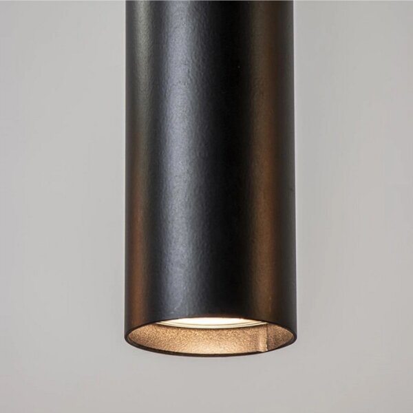 Lampadario a sospensione con filo CALYPSO 4xGU10/60W/230V + 4xE27/60W nero/oro