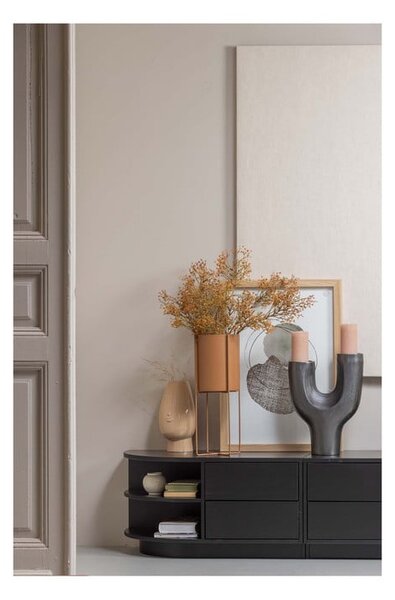 Tavolo TV modulare nero in legno di pino 78x40 cm Finca - WOOOD