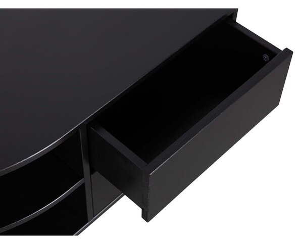 Tavolo TV modulare nero in legno di pino 78x40 cm Finca - WOOOD