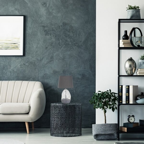 Rabalux 74228 - Lampada da tavolo APOLONIA 1xE27/40W/230V grigio
