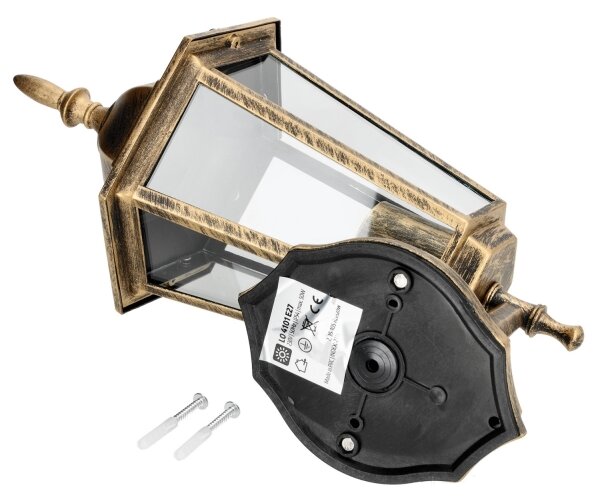 Applique da esterno 1xE27/60W/230V IP44 dorata