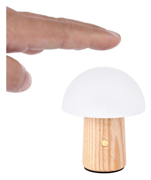 Lampada da tavolo con intensità regolabile di colore naturale in frassino massiccio (altezza totale 7 cm) Alice – Gingko