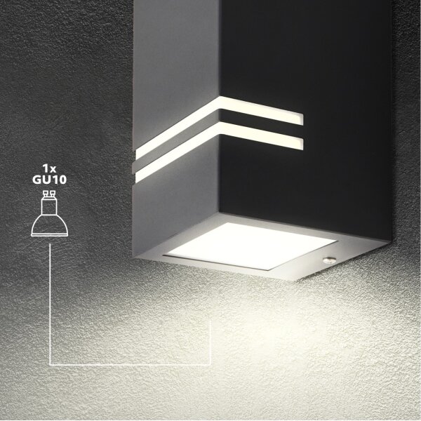 Applique da esterno QUAZAR 1xGU10/11W/230V IP44