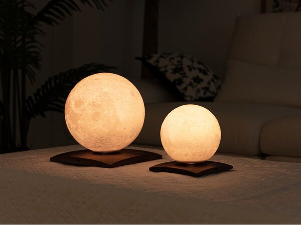 Decorazione luminosa marrone scuro con ricarica USB ø 12 cm Smart LunaSpin – Gingko