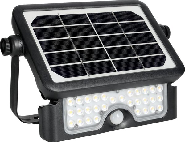 Faro solare LED 5W 4000K IP65 con sensore e batteria 3000 mAh